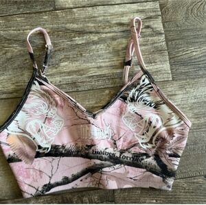 Pink and Black Camouflage Bralette
